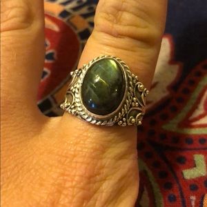 Labradorite Ring, Sterling Silver